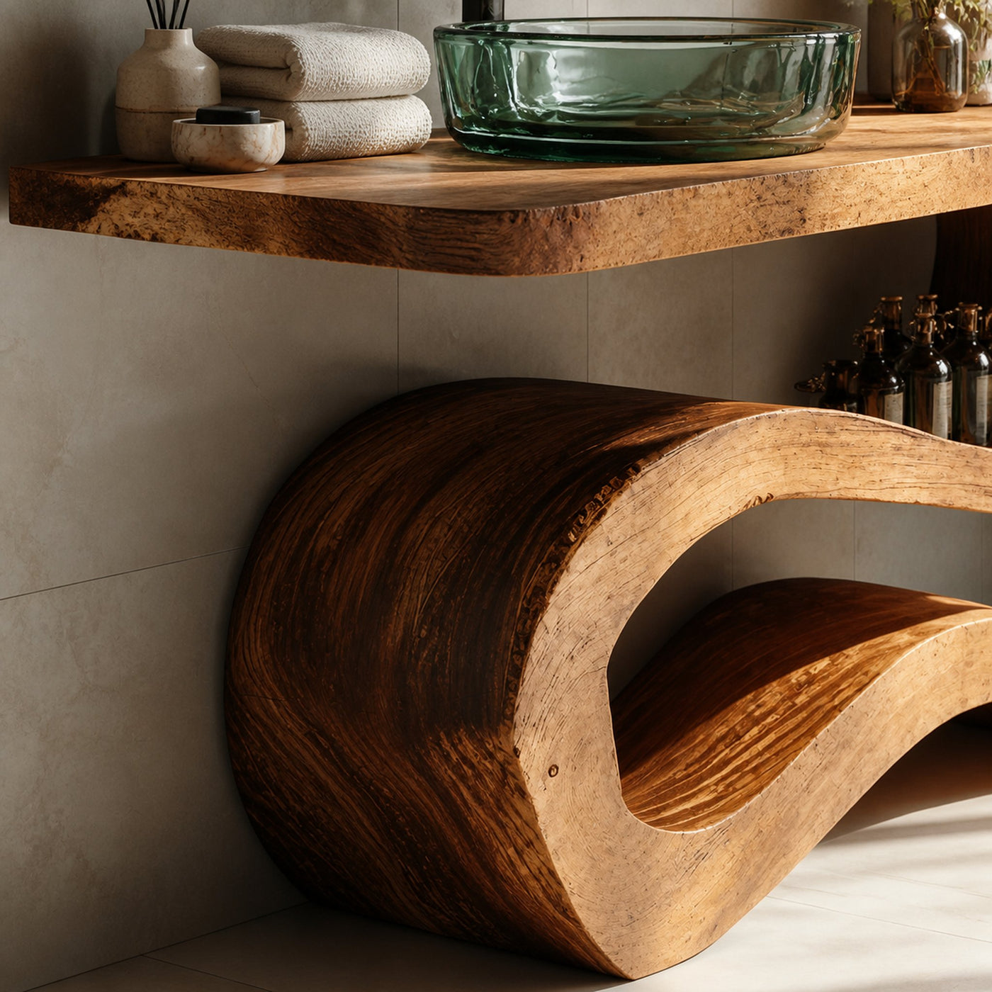 Mid Century Wood Vanity For Contemporary Bathroom Look - product view 3