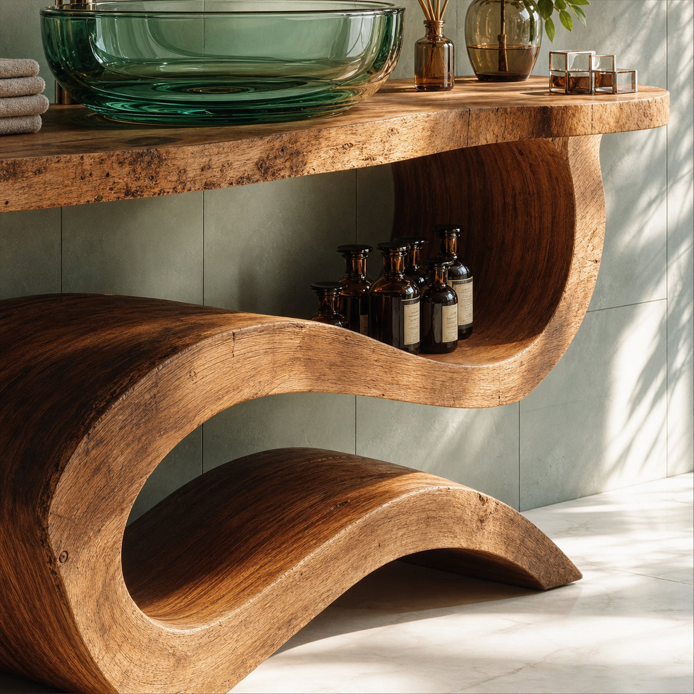 Mid Century Wood Vanity For Contemporary Bathroom Look - product view 4