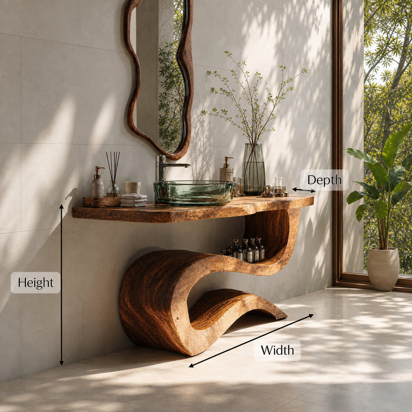 Mid Century Wood Vanity For Contemporary Bathroom Look - product view 6