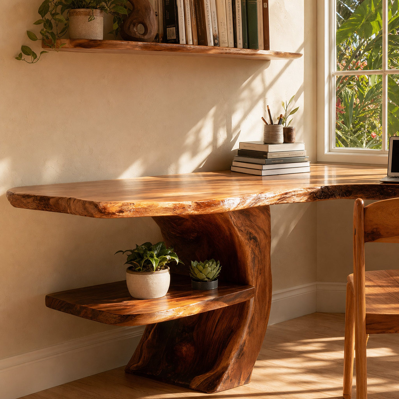 Mid Century Wooden Work Desk For Home Office Interior Design - product view 3