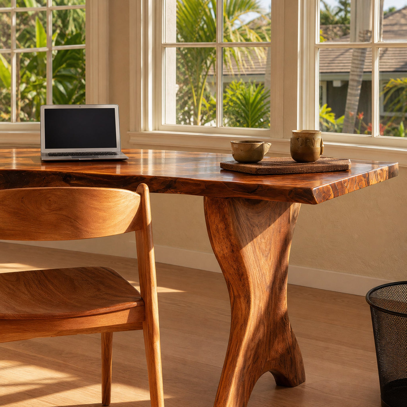Mid Century Wooden Work Desk For Home Office Interior Design - product view 4