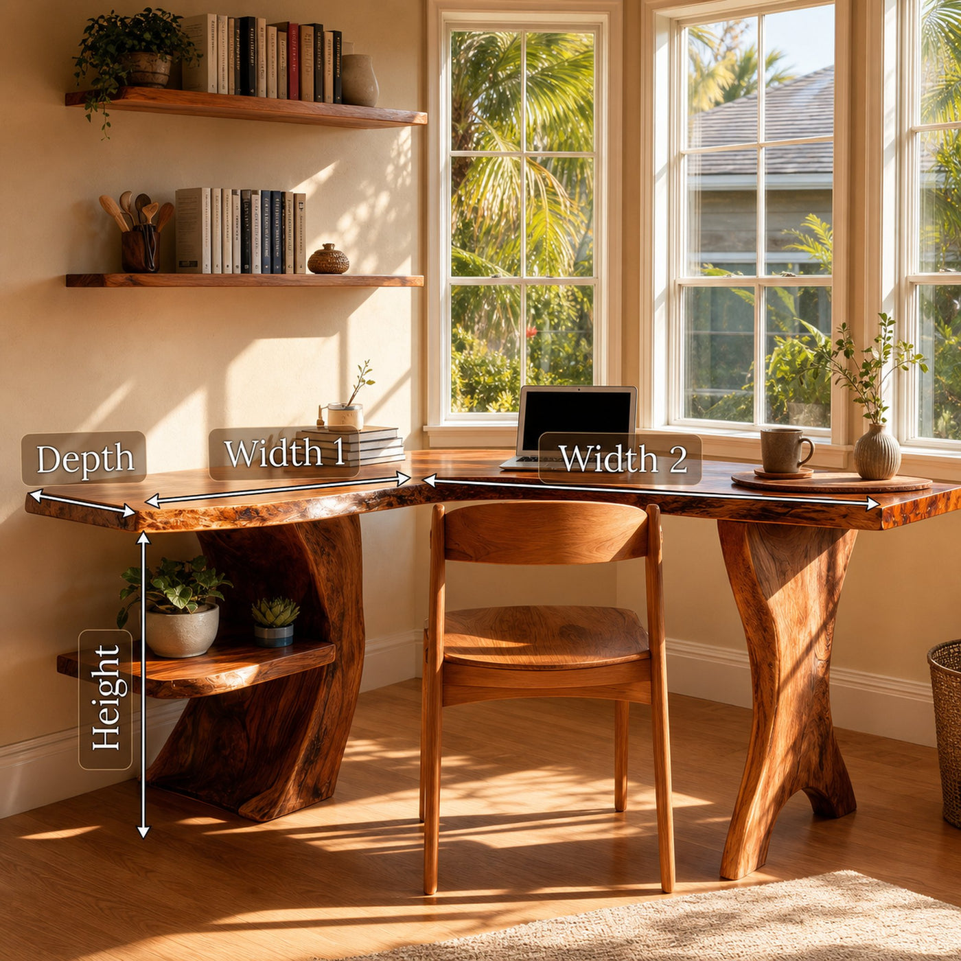 Mid Century Wooden Work Desk For Home Office Interior Design - product view 7