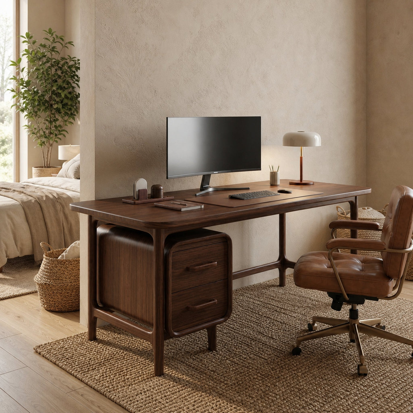 Mid Century Work Desk For Home Office And Study Room