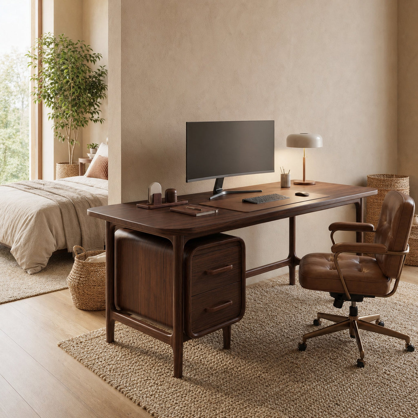 Mid Century Work Desk For Home Office And Study Room - product view 2