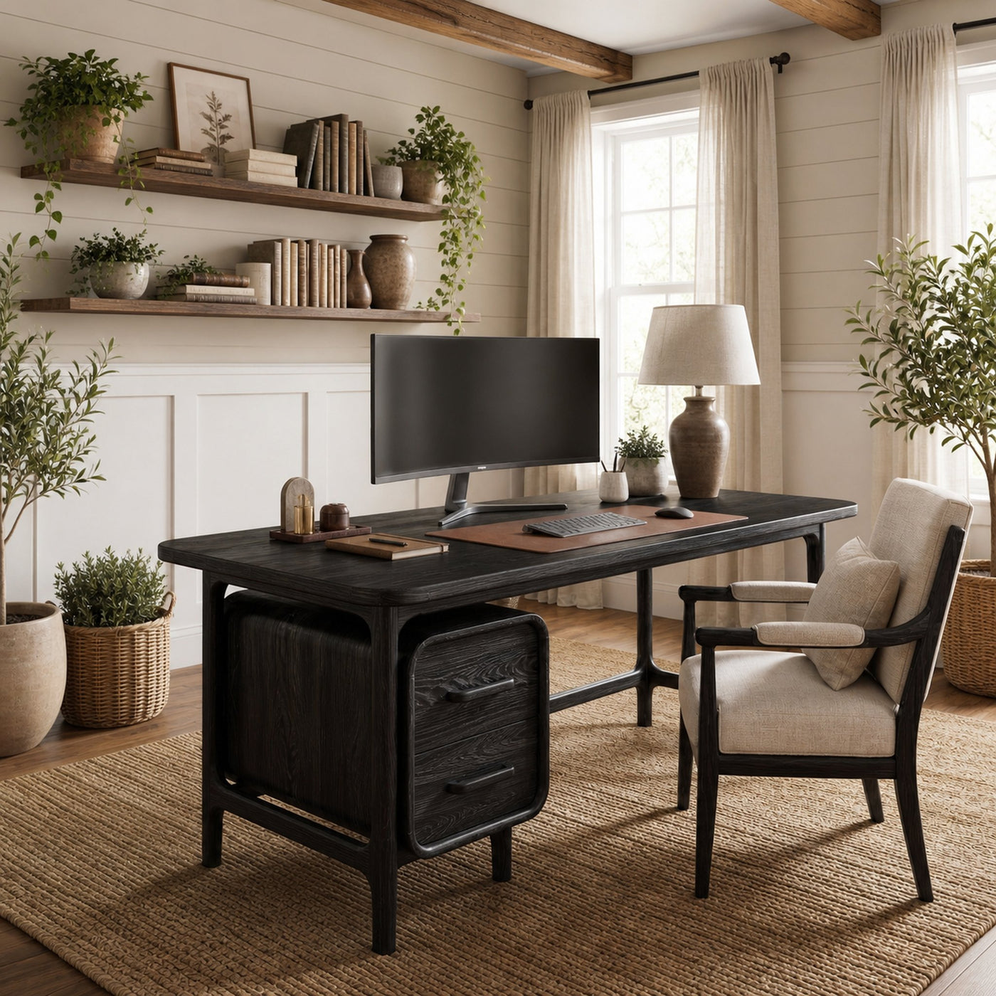 Mid Century Work Desk For Home Office And Study Room - product view 4