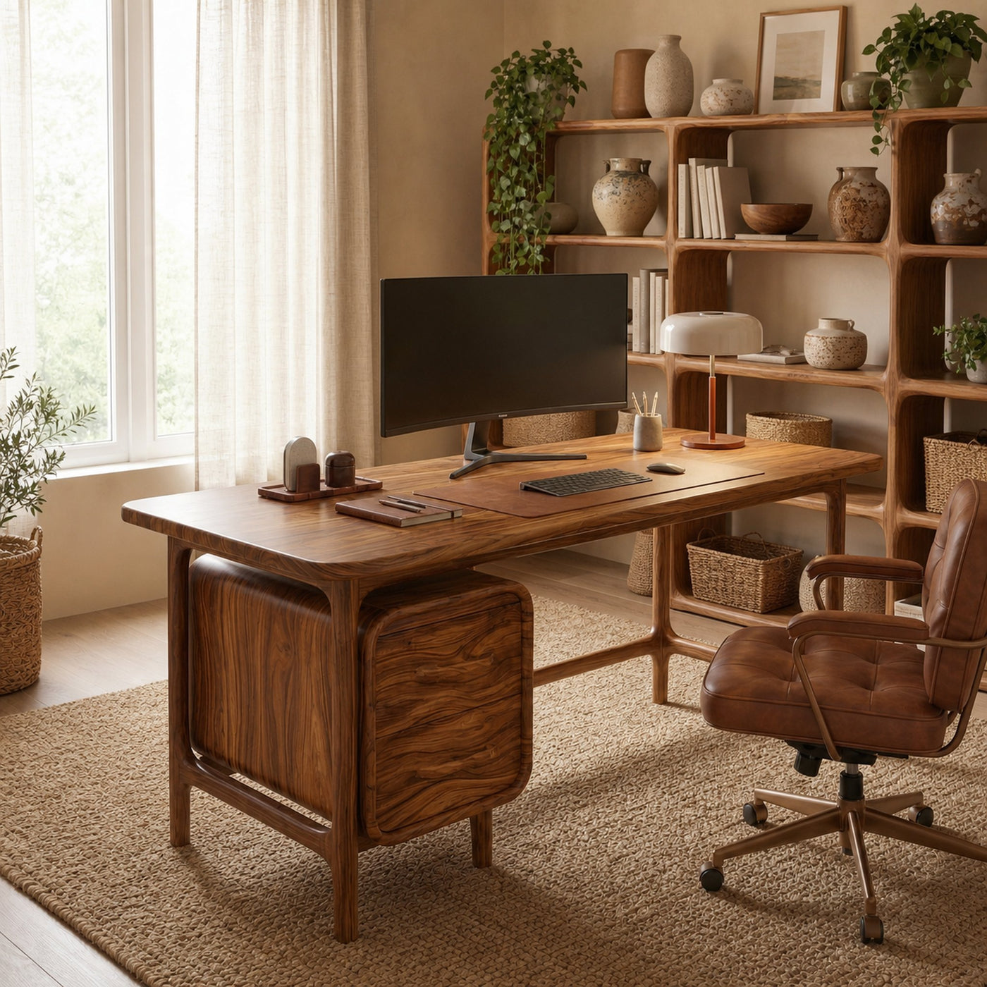 Mid Century Work Desk For Home Office And Study Room - product view 5