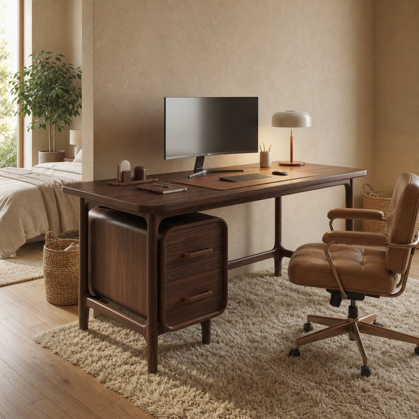Mid Century Work Desk For Home Office And Study Room - product view 6
