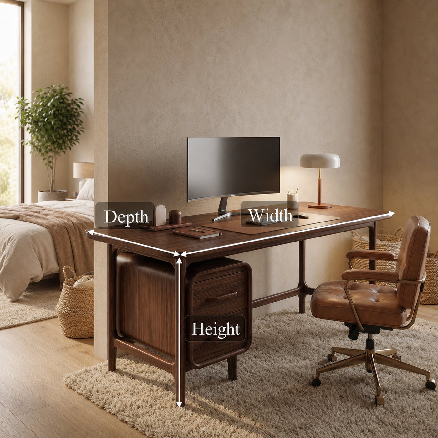 Mid Century Work Desk For Home Office And Study Room - product view 7