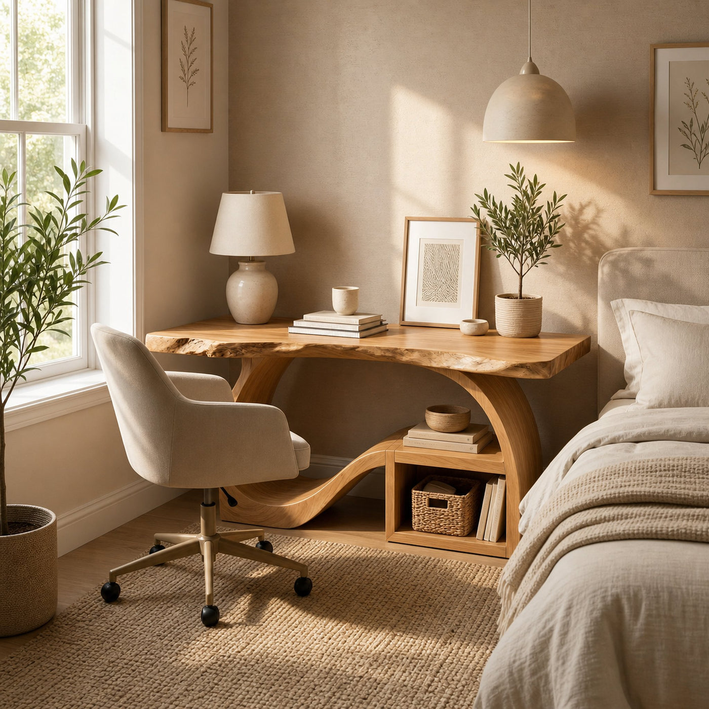 Mid Century Writing Desk For Refined Home Office - product view 5