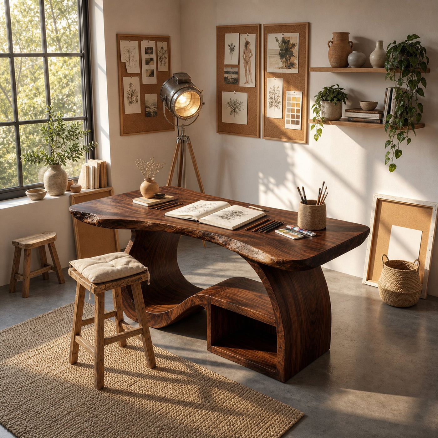 Mid Century Writing Desk For Refined Home Office - product view 6