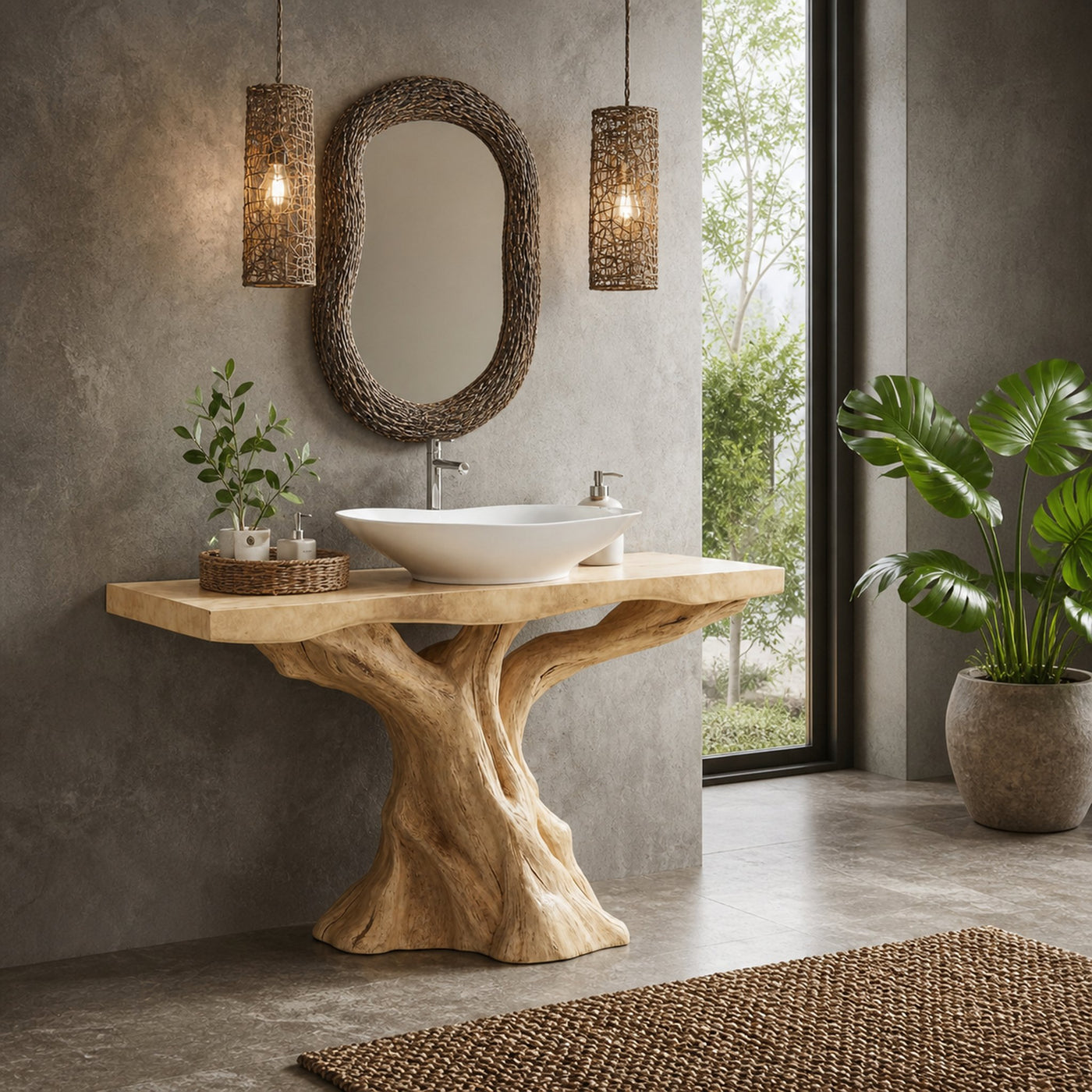 Mid-Century Wood Bathroom Vanity For Stylish Retro Bathrooms - product view 2