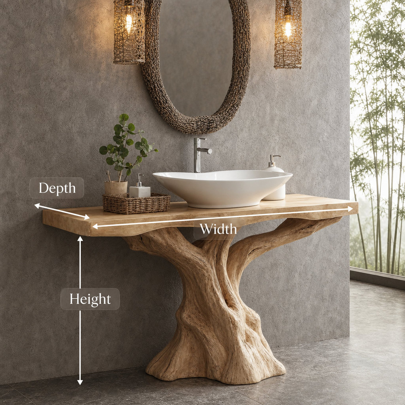 Mid-Century Wood Bathroom Vanity For Stylish Retro Bathrooms - product view 5
