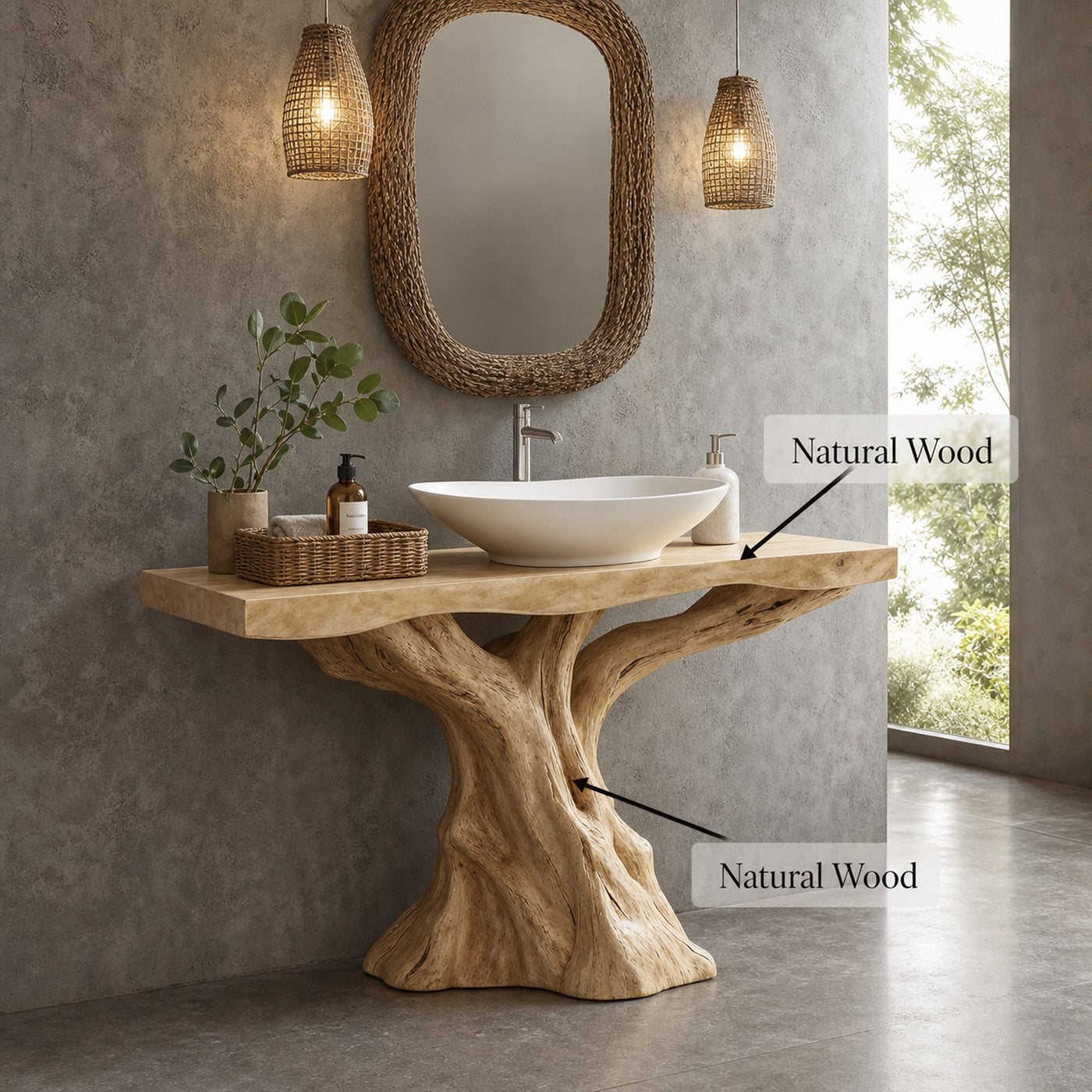 Mid-Century Wood Bathroom Vanity For Stylish Retro Bathrooms - product view 6