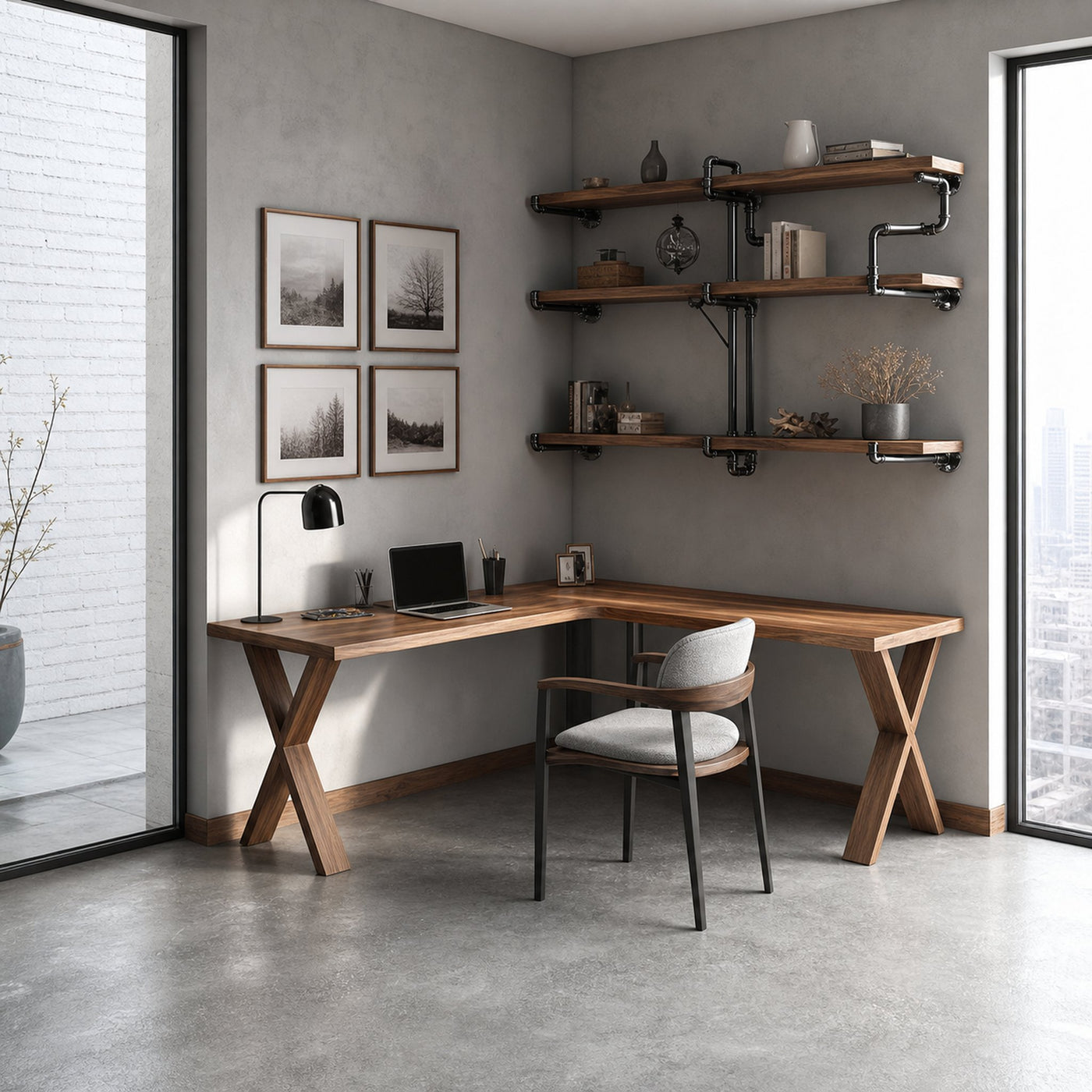 Midcentury Corner Desk Home Office - product view 2