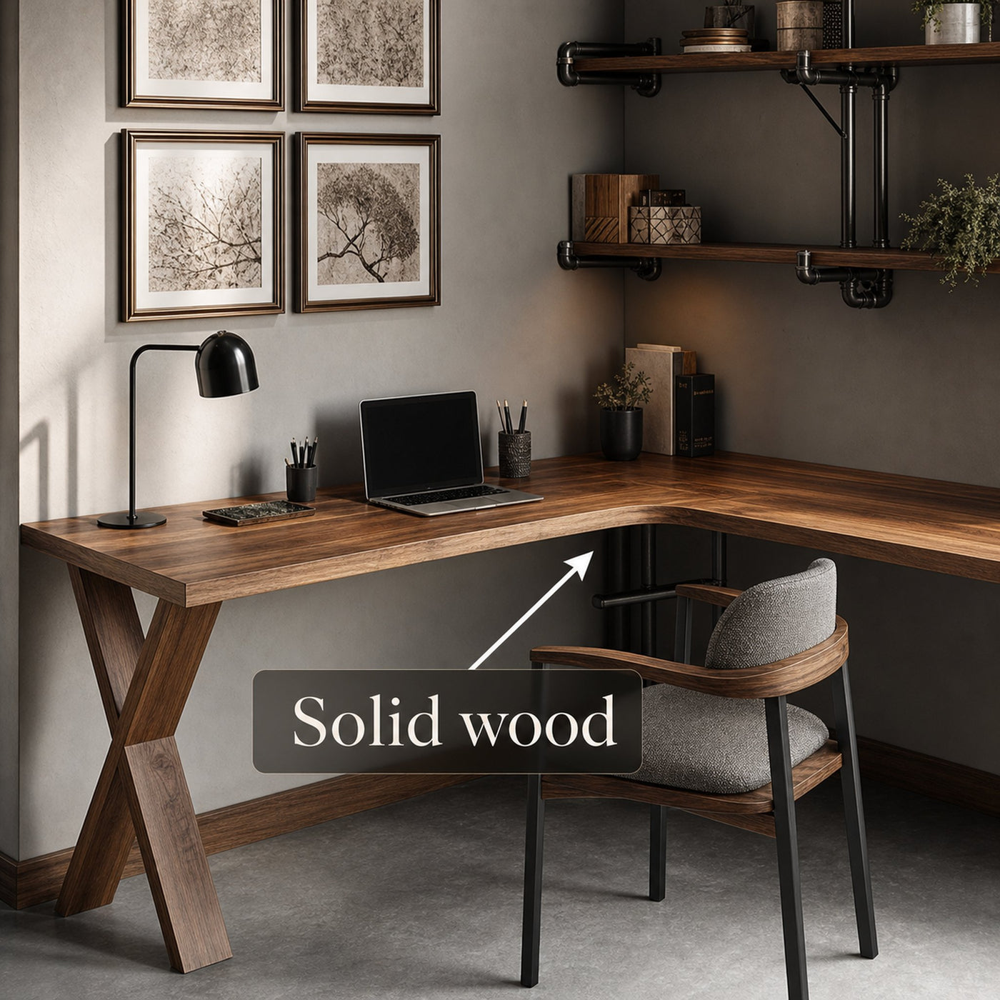 Midcentury Corner Desk Home Office - product view 3