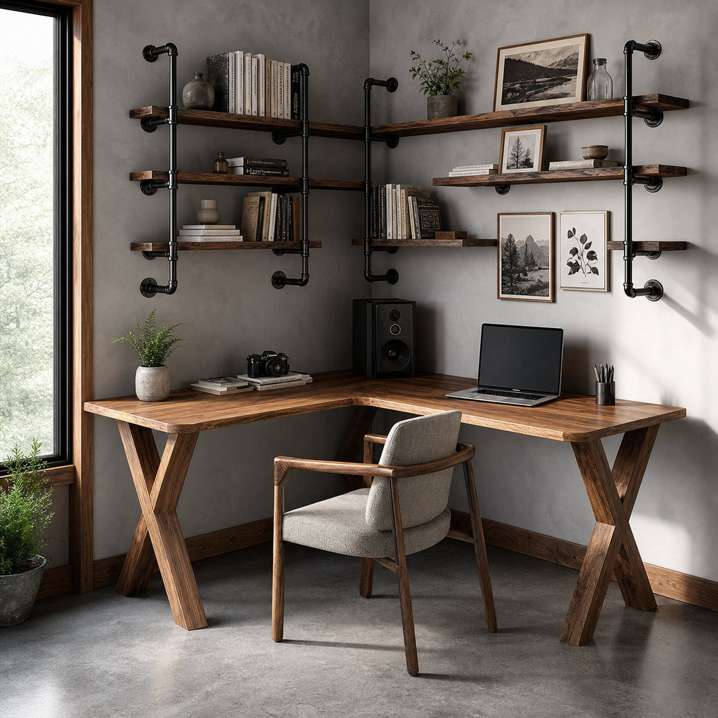 Midcentury Corner Table Home Office