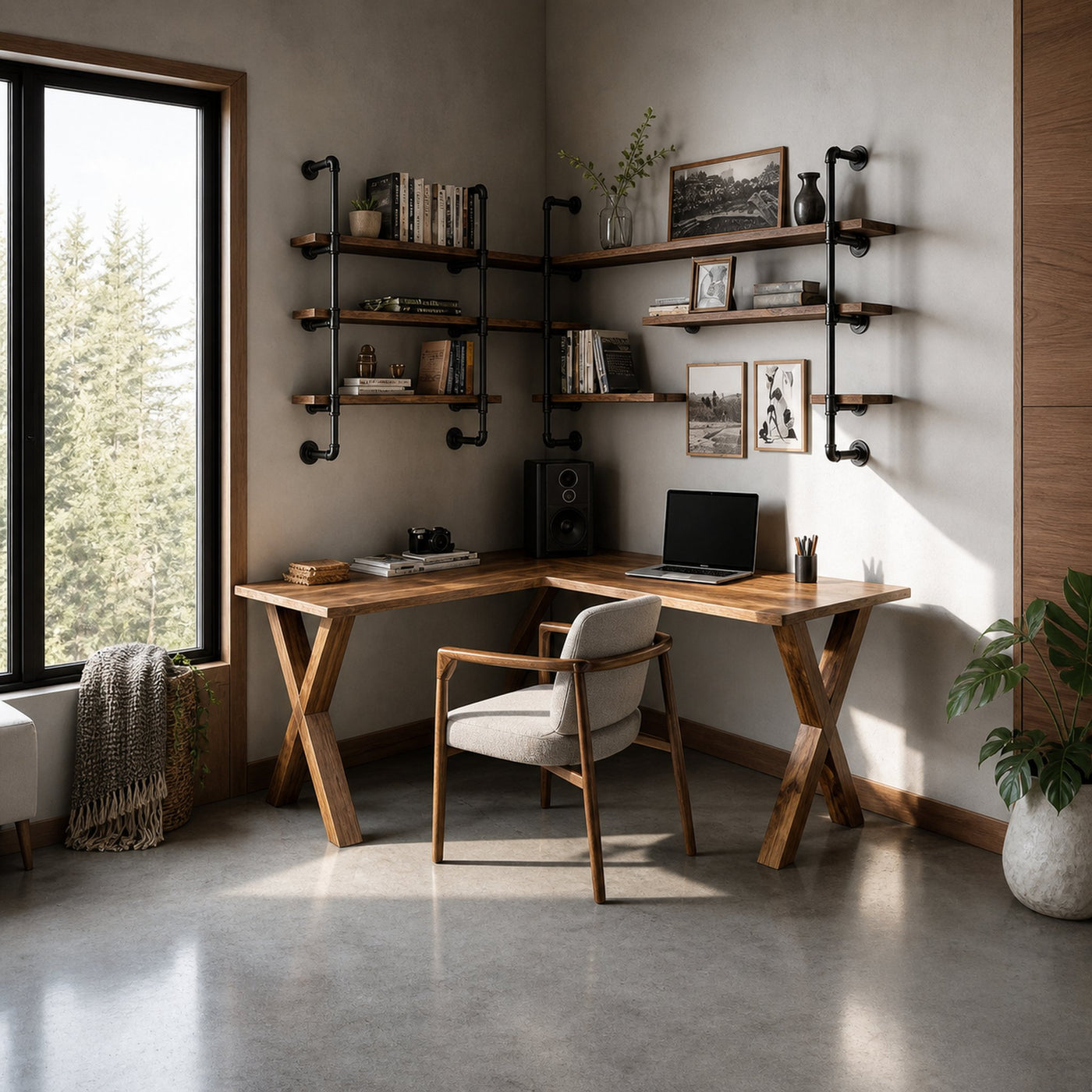 Midcentury Corner Table Home Office - product view 2