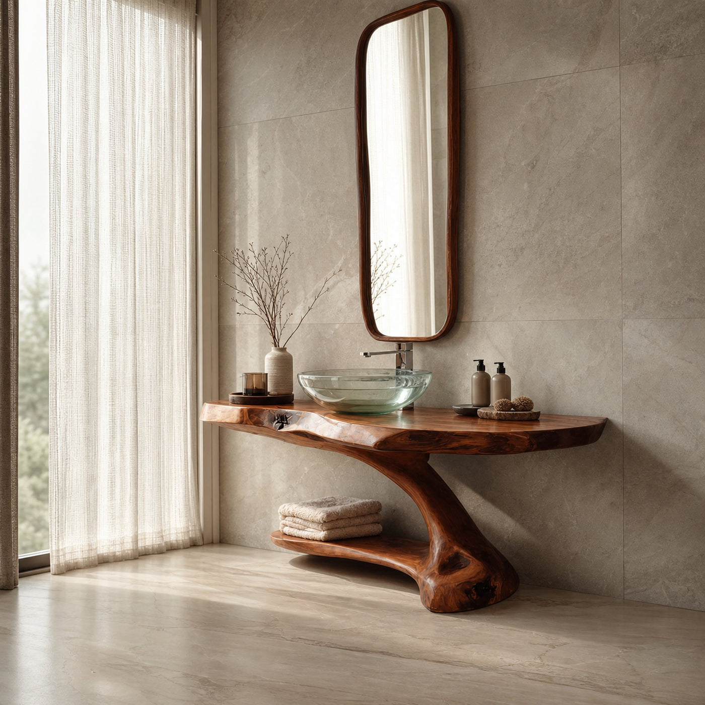Midcentury Handmade Washstand Washroom - product view 2