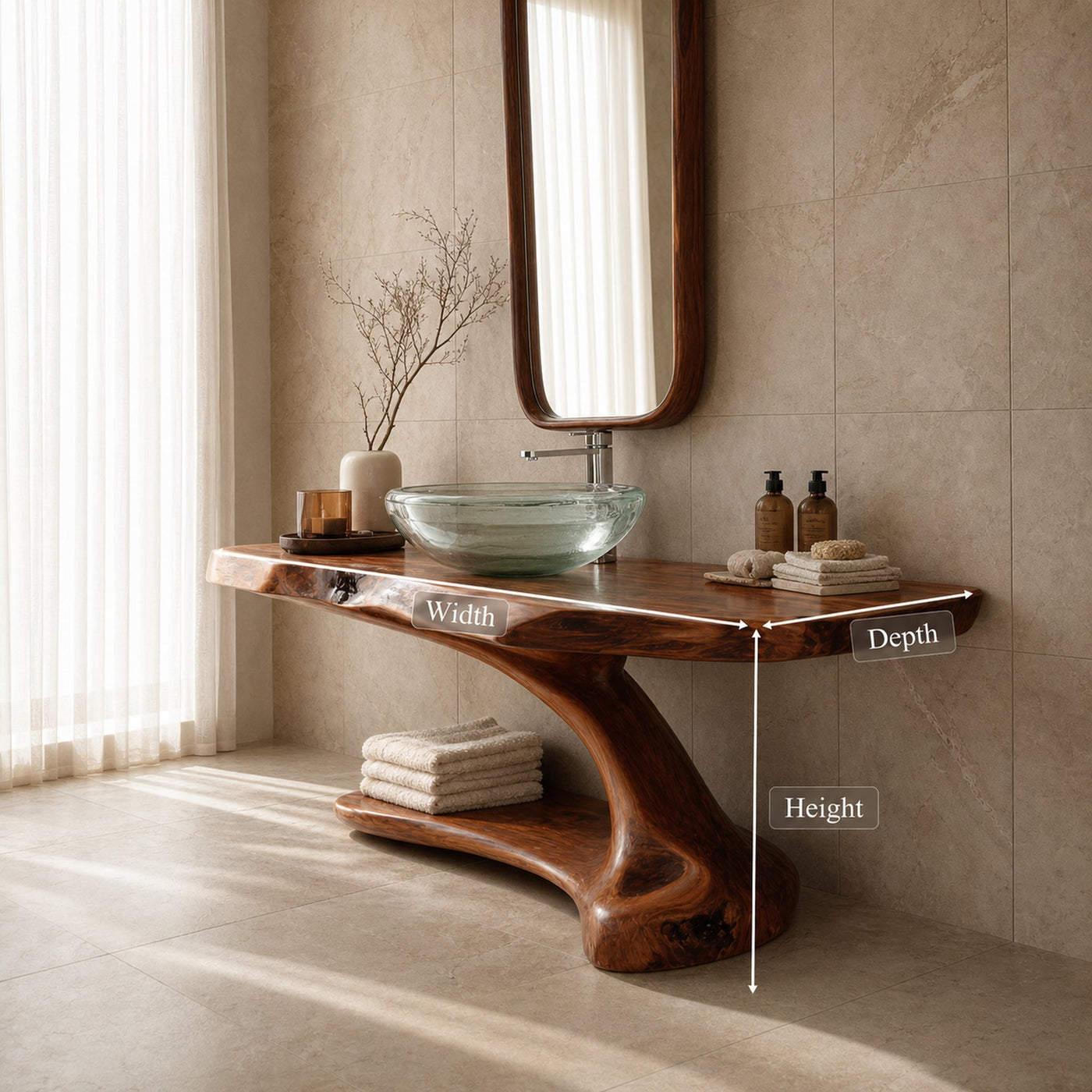 Midcentury Handmade Washstand Washroom - product view 6