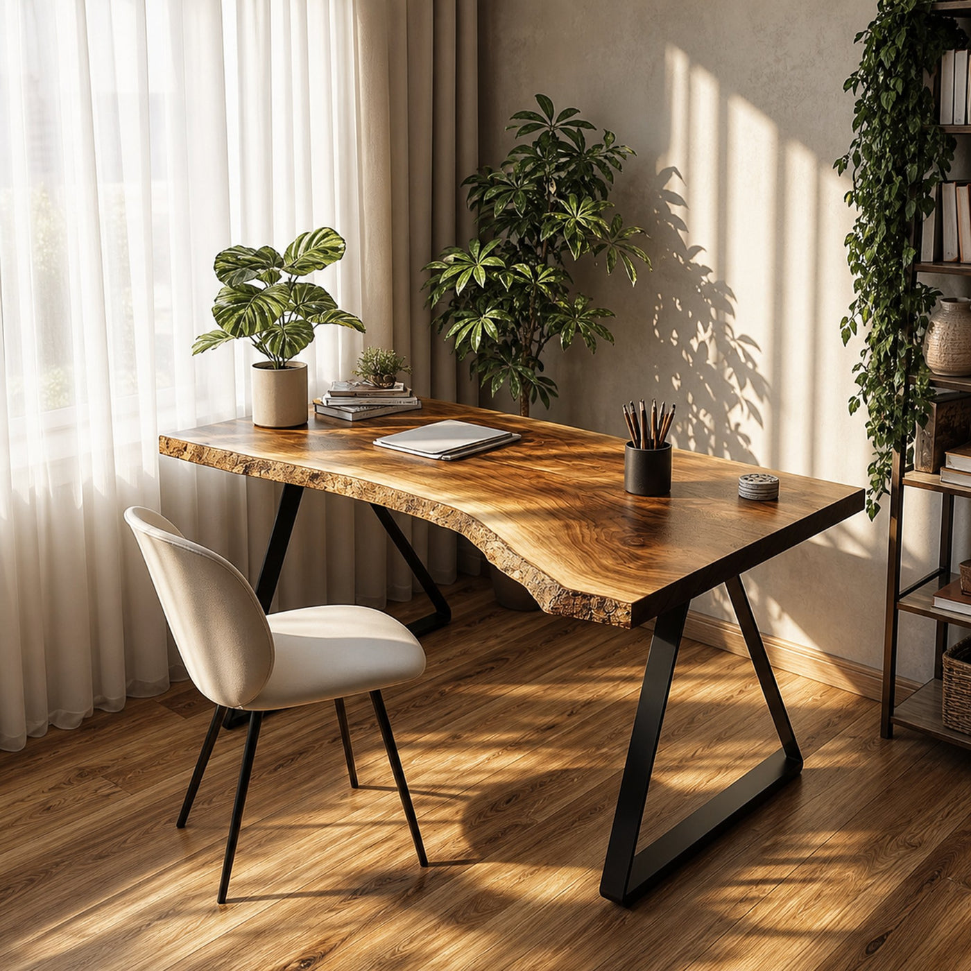 Minimal Rustic Desk Bedroom And Quiet Room