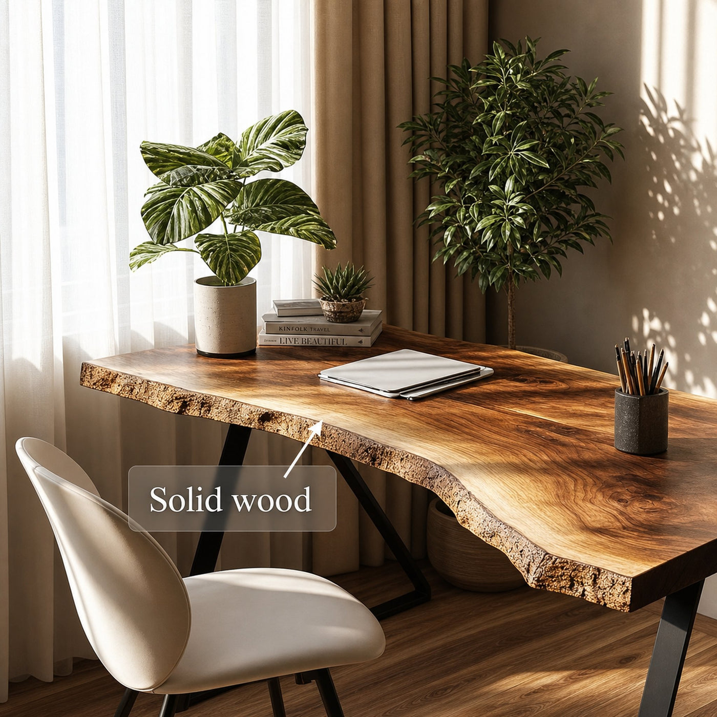 Minimal Rustic Desk Bedroom And Quiet Room - product view 3