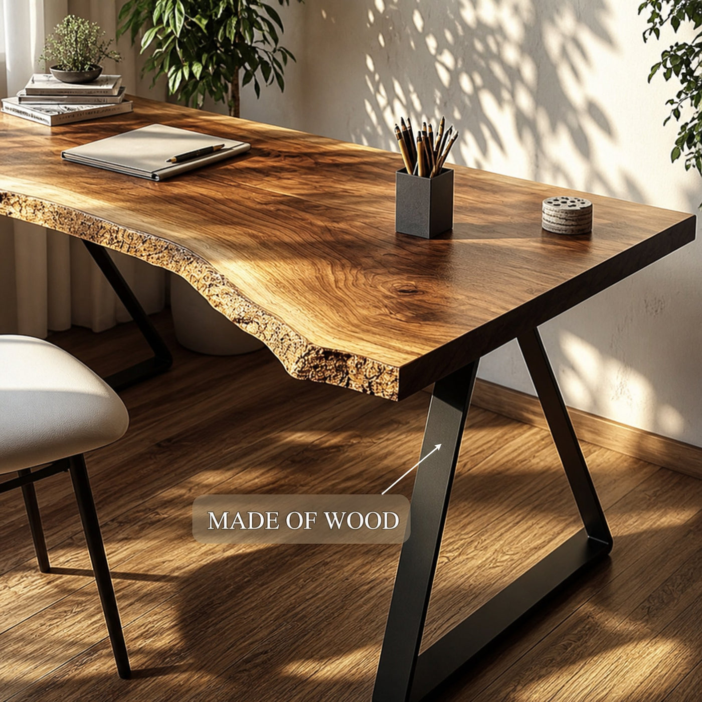 Minimal Rustic Desk Bedroom And Quiet Room - product view 5