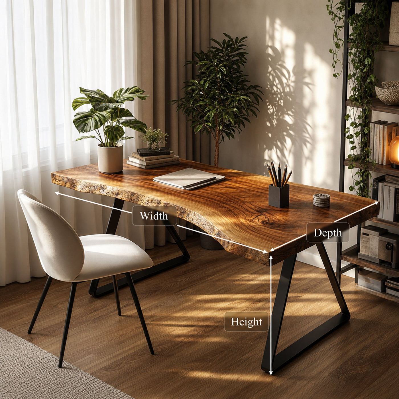 Minimal Rustic Desk Bedroom And Quiet Room - product view 6