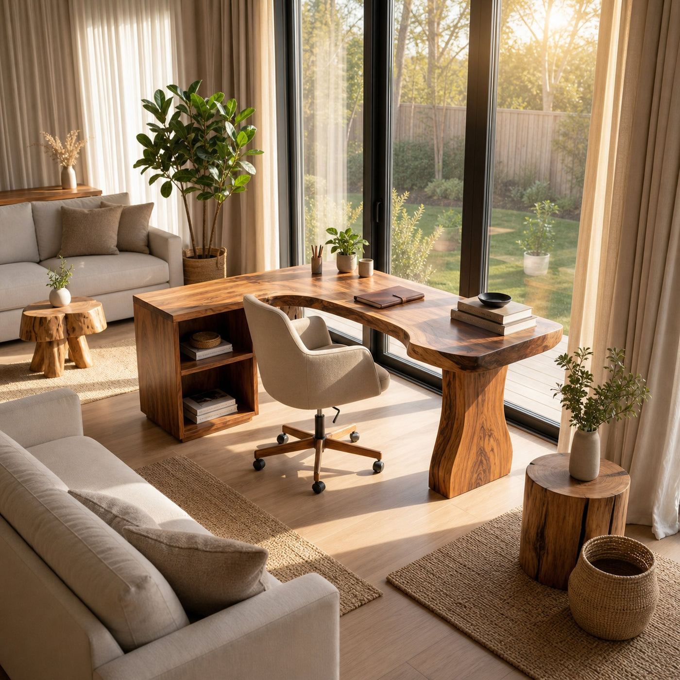 Minimalist Corner Desk For Calm Small Space Living - product view 2