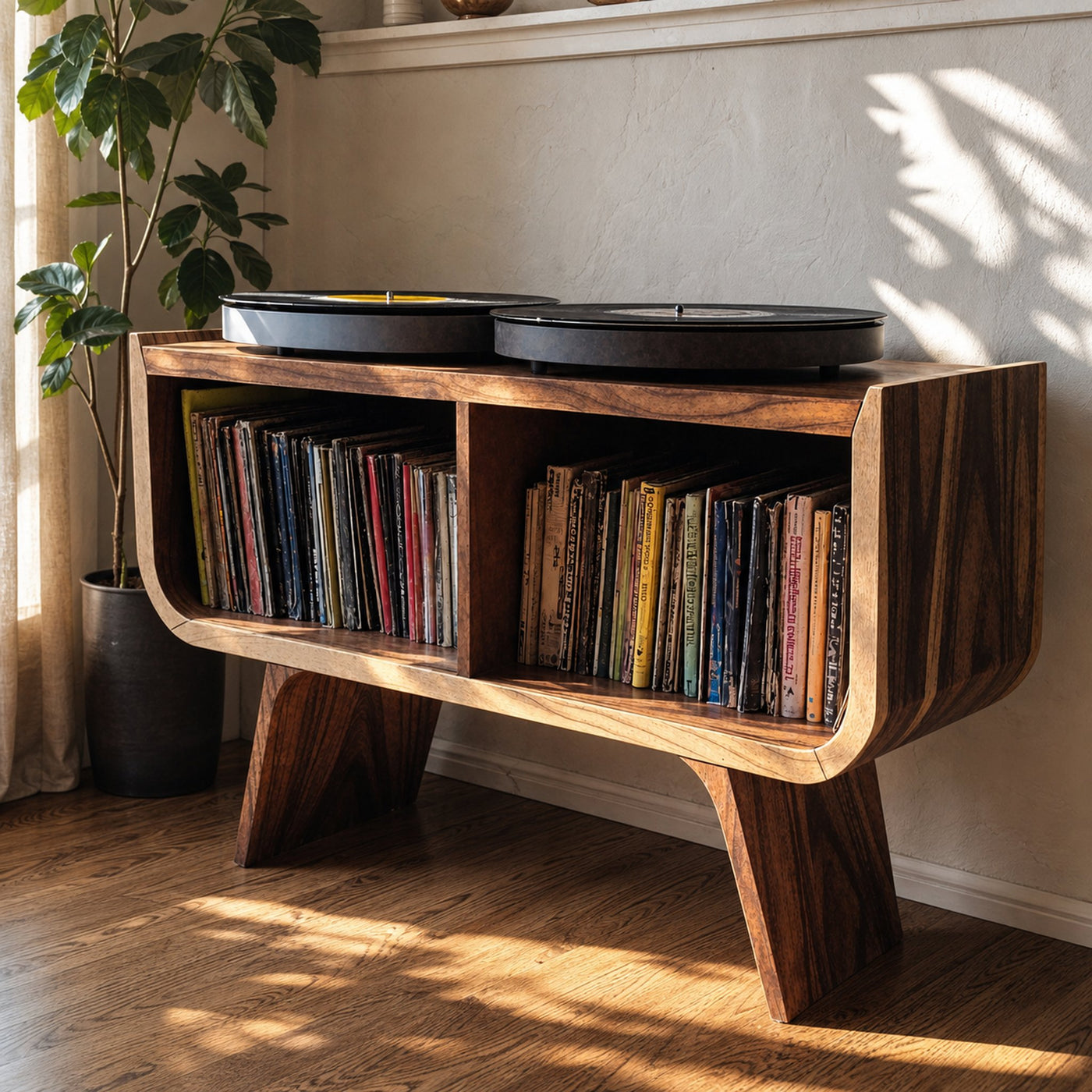 Minimalist Record Player Stand For Living Room, Bedroom, Office