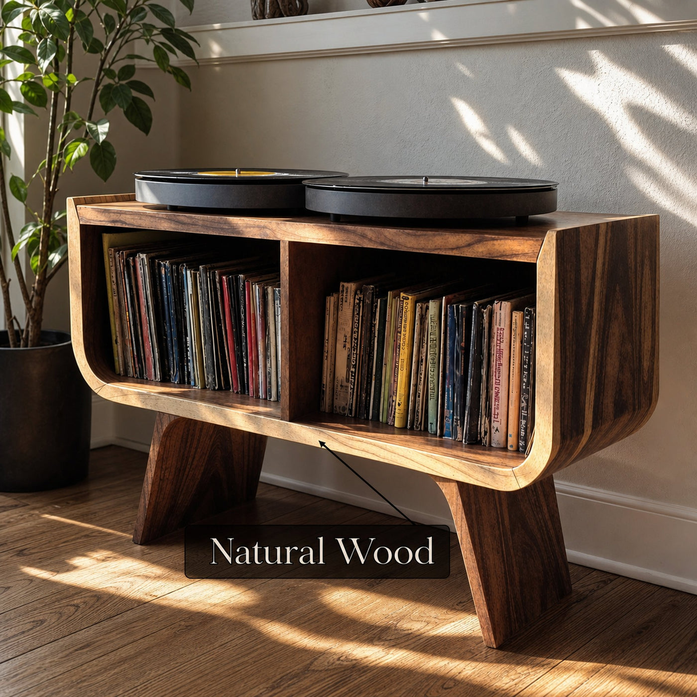 Minimalist Record Player Stand For Living Room, Bedroom, Office - product view 6