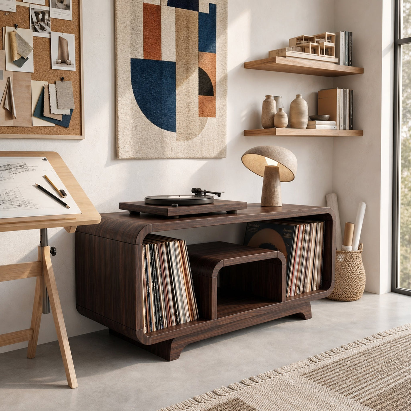 Minimalist Record Storage Stand For Lounge - product view 6