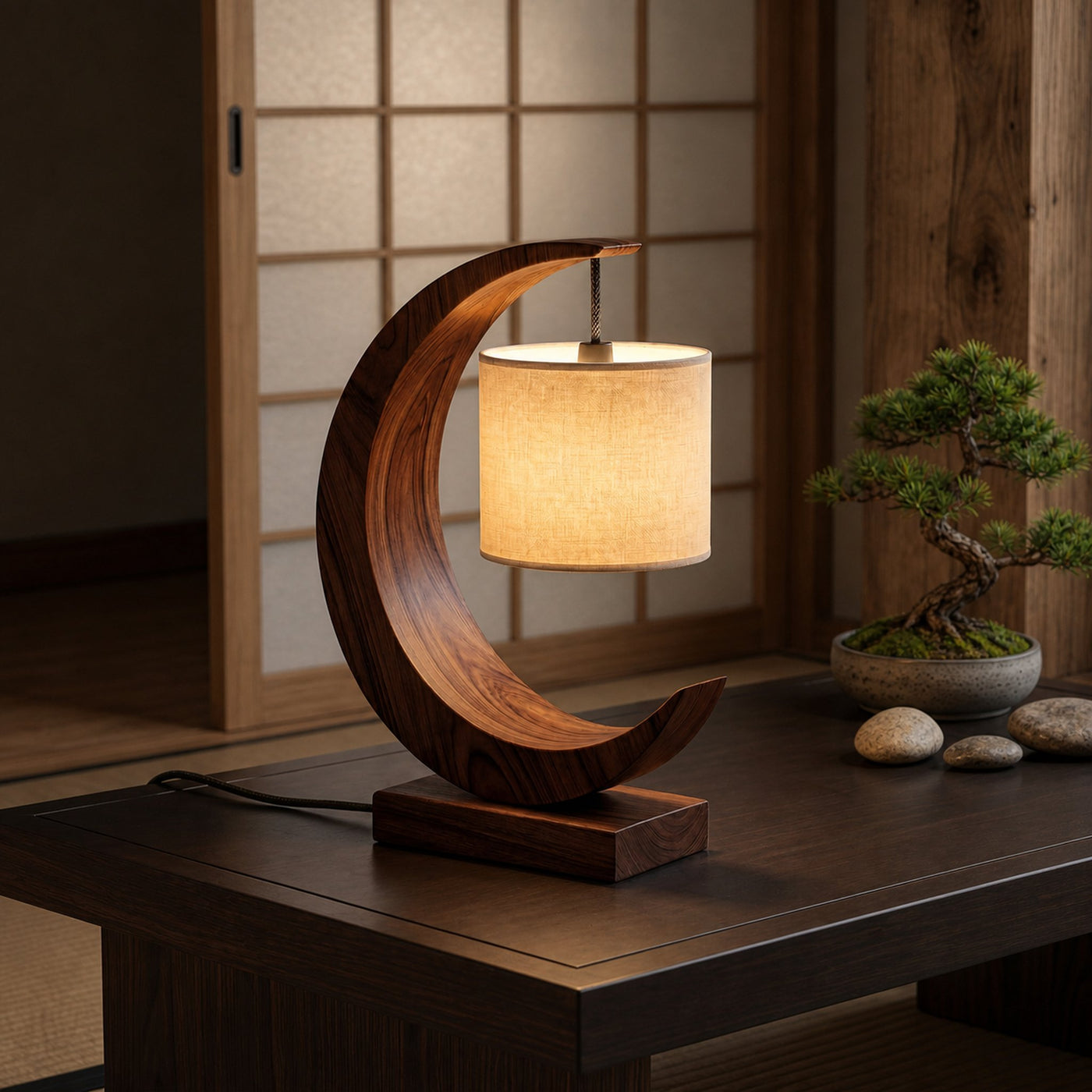 Minimalist Sculptural Table Lamp Bedroom Apartment Reading Nook Corner - product view 7
