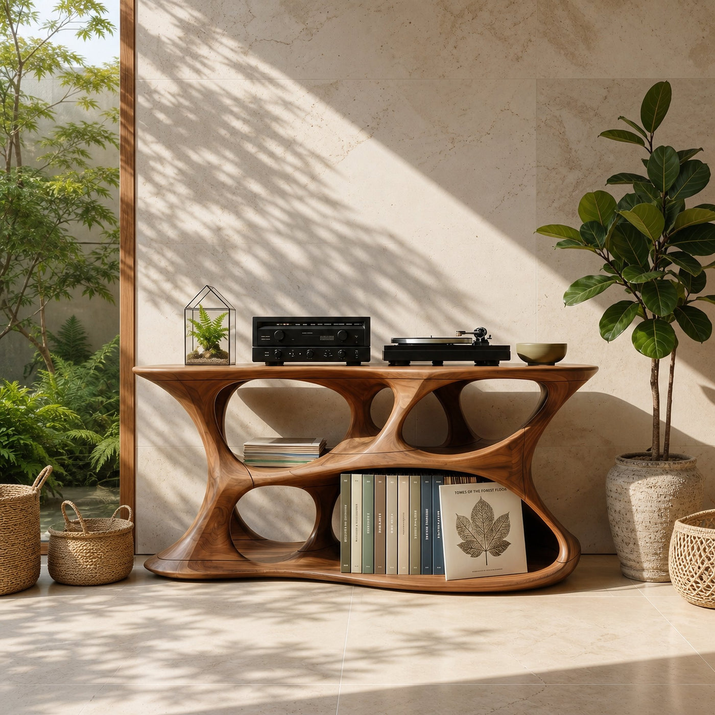 Minimalist Vinyl Storage Stand For Studio Living Space - product view 6