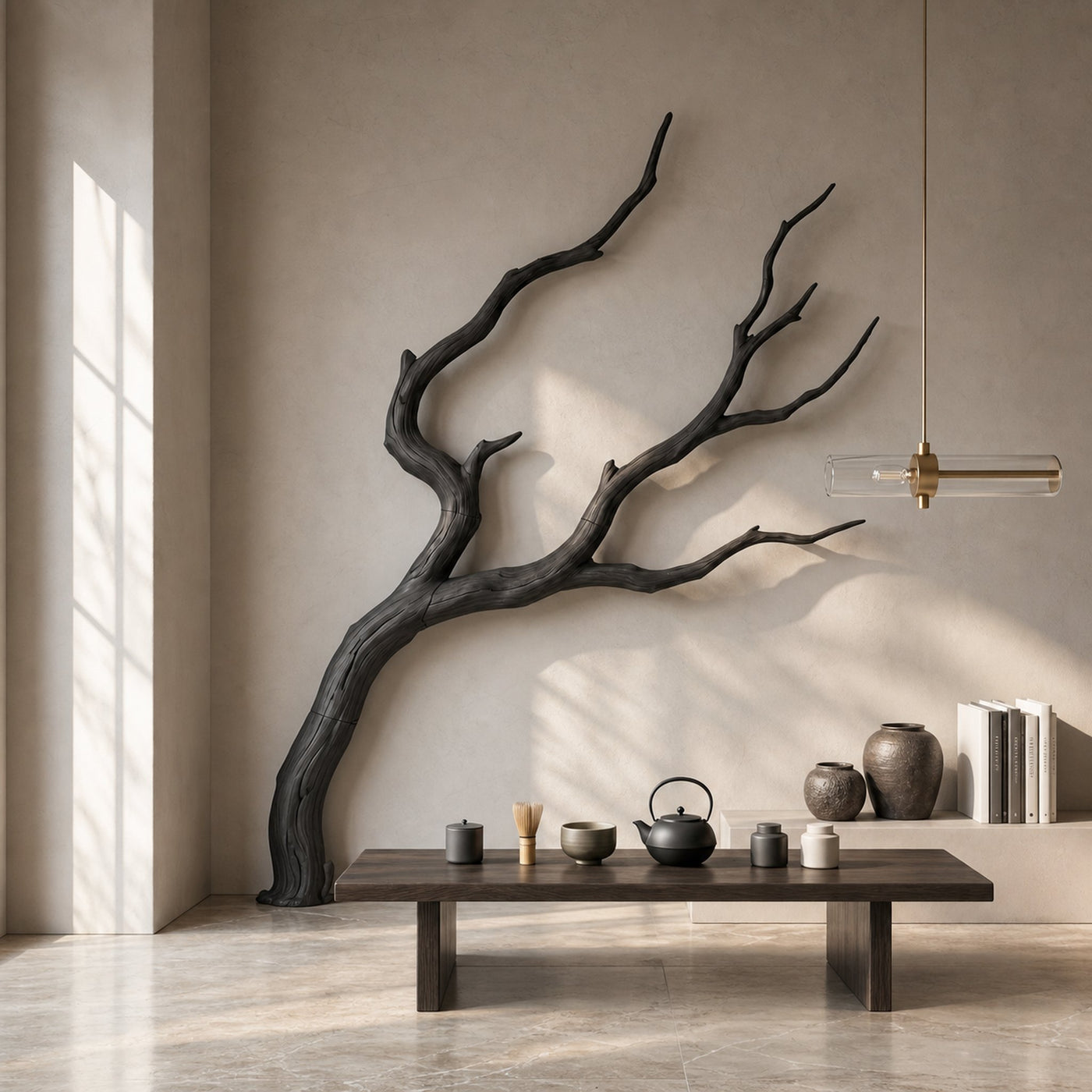 Minimalist Wall Decor Organic Branch Form For Living Room