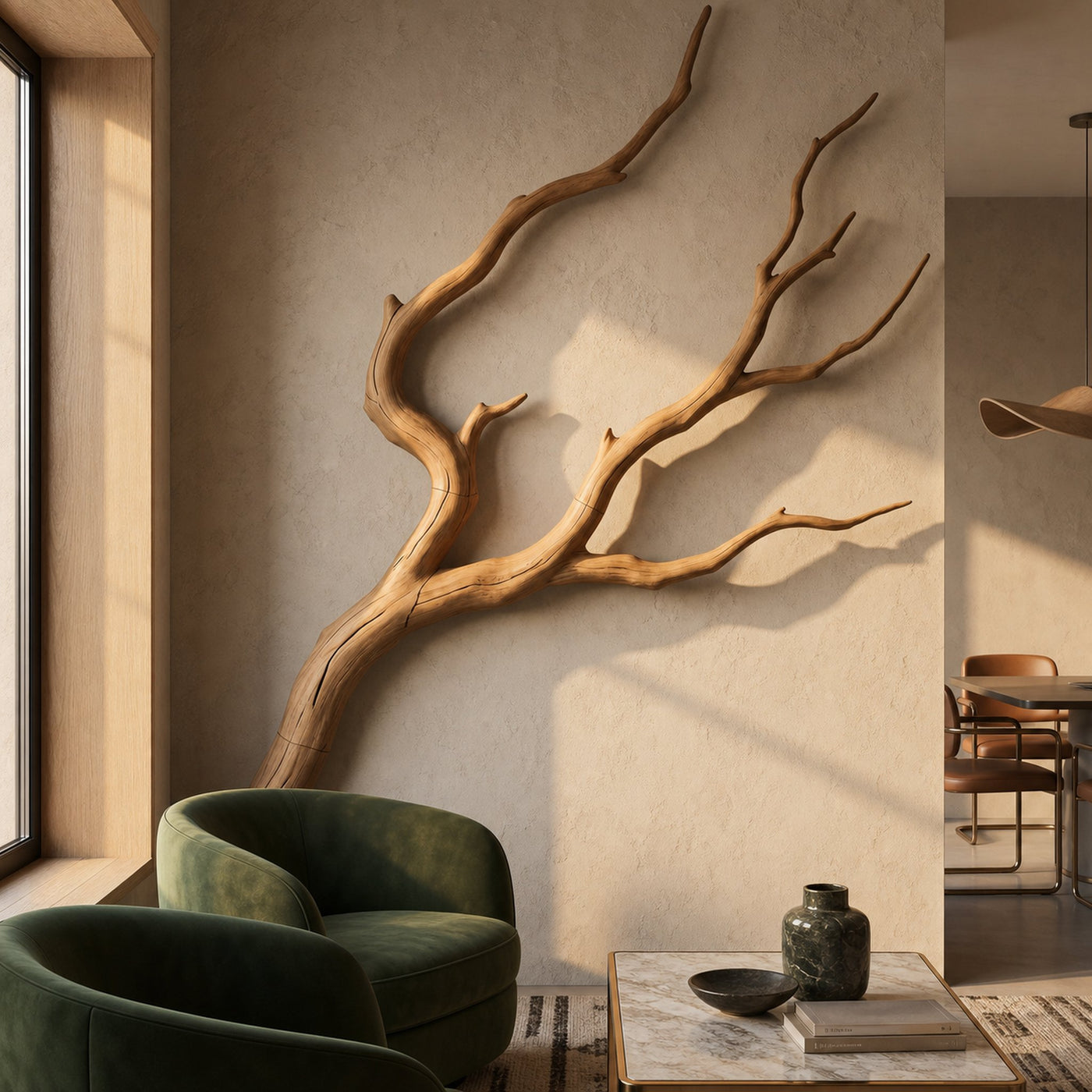 Minimalist Wall Decor Organic Branch Form For Living Room - product view 5