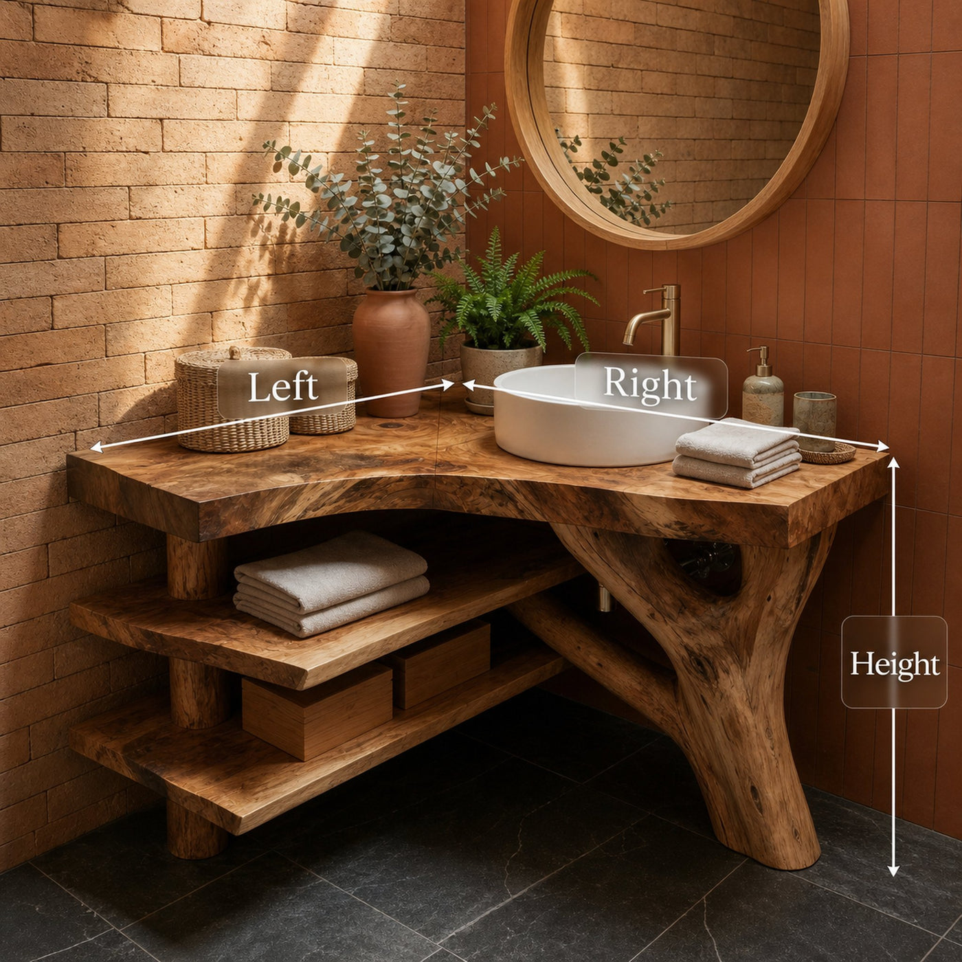 Minimalist Wood Bathroom Vanity For Compact Bathroom - product view 7