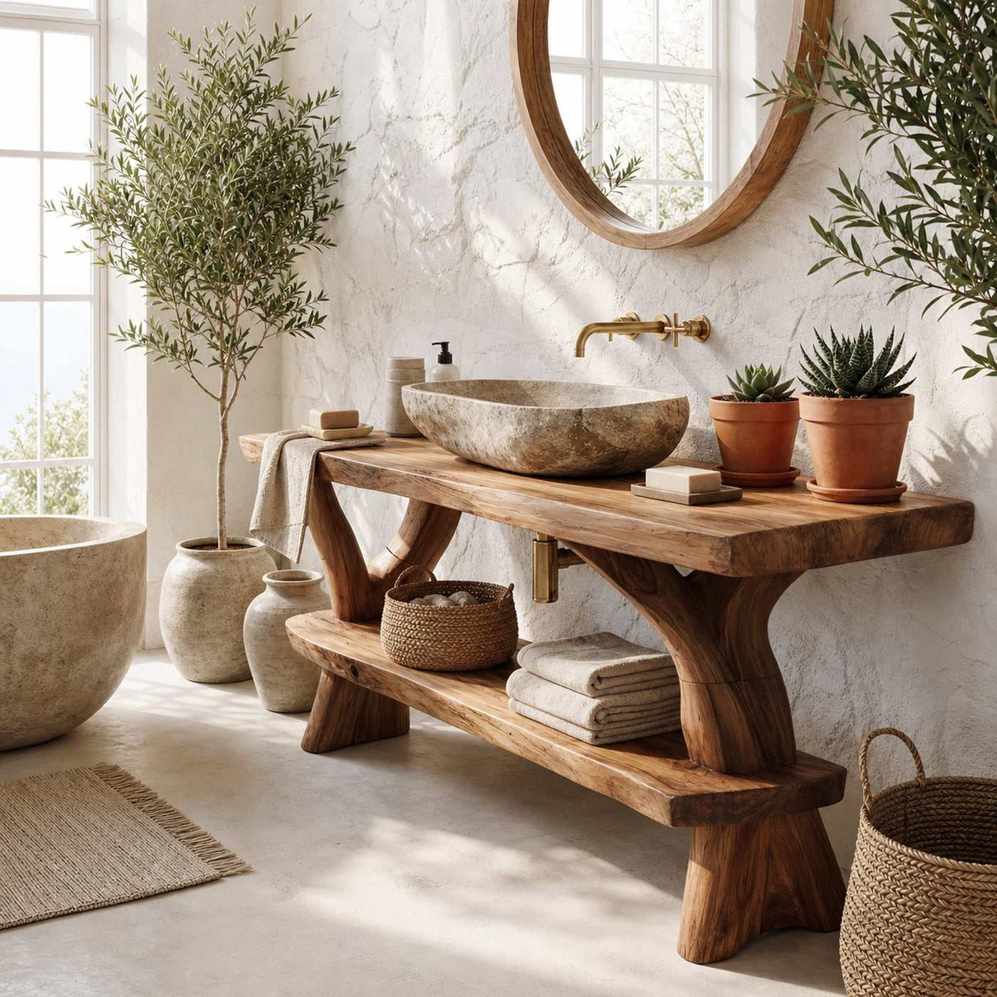 Minimalist Wood Bathroom Vanity For Simple Bathroom Design - product view 3