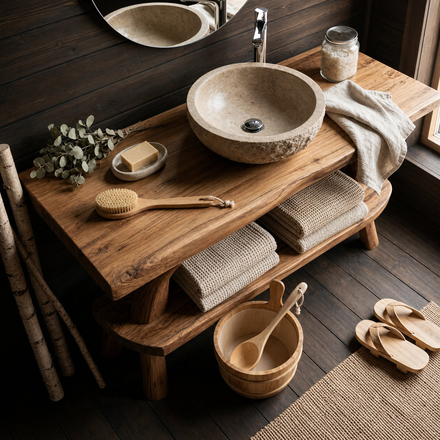 Minimalist Wood Bathroom Vanity For Simple Bathroom Design - product view 6