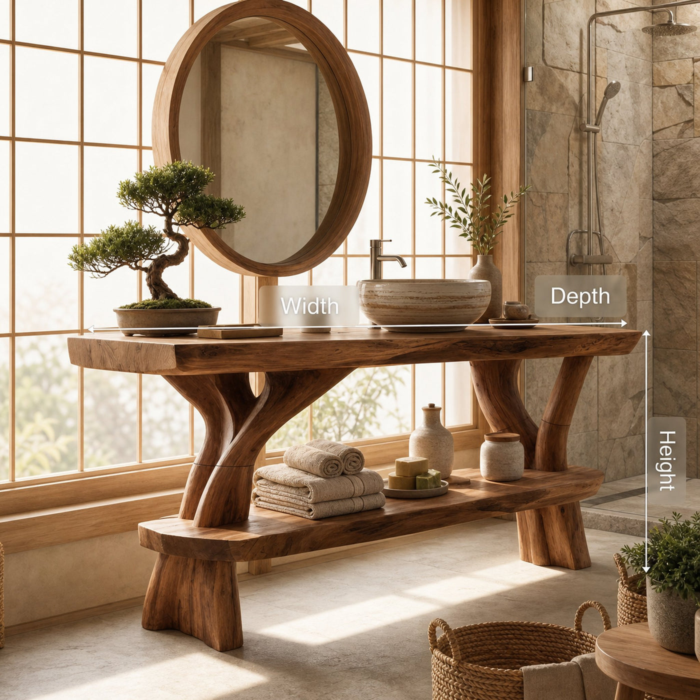 Minimalist Wood Bathroom Vanity For Simple Bathroom Design - product view 7