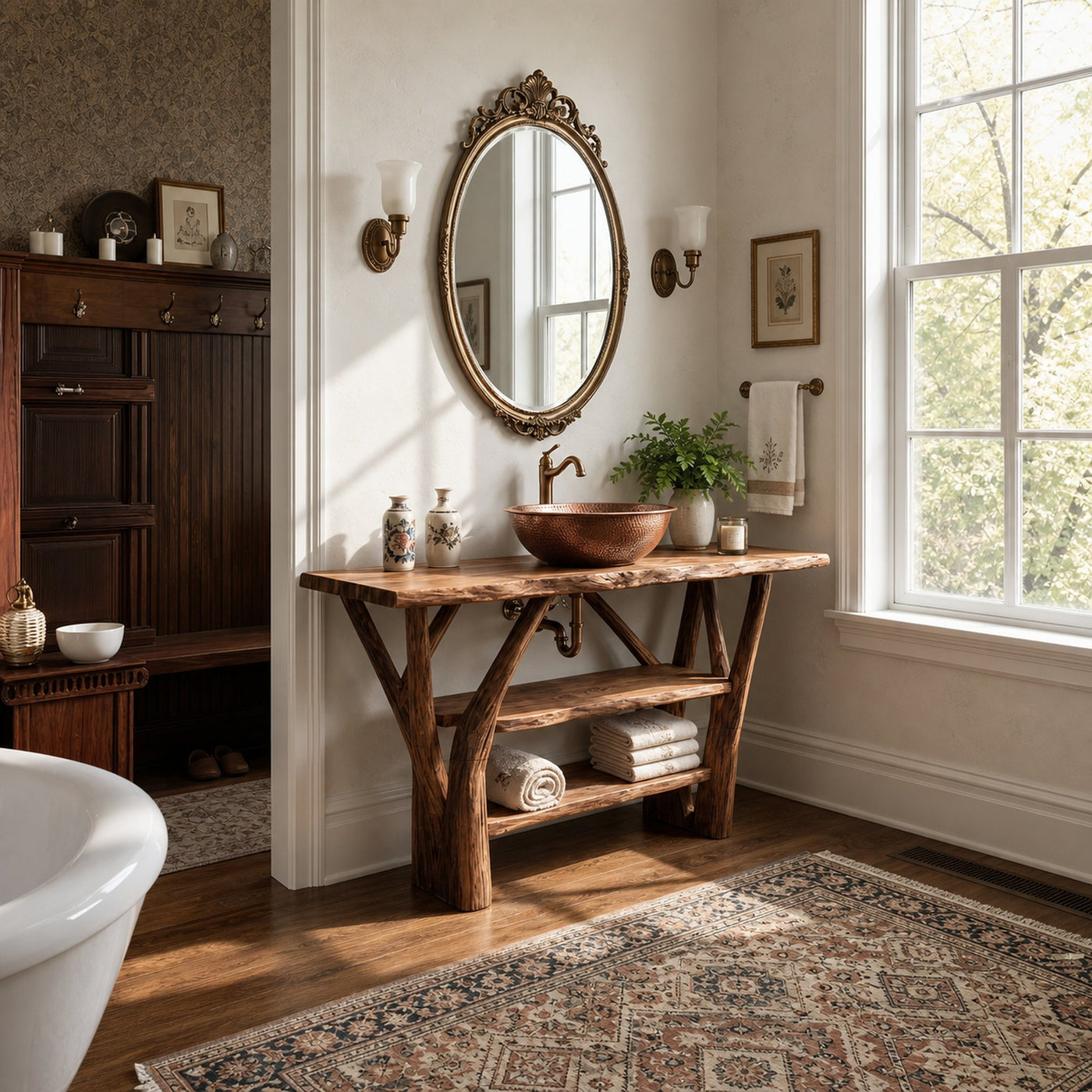 Minimalist Wooden Vanity For Modern Bathroom Interior - product view 2