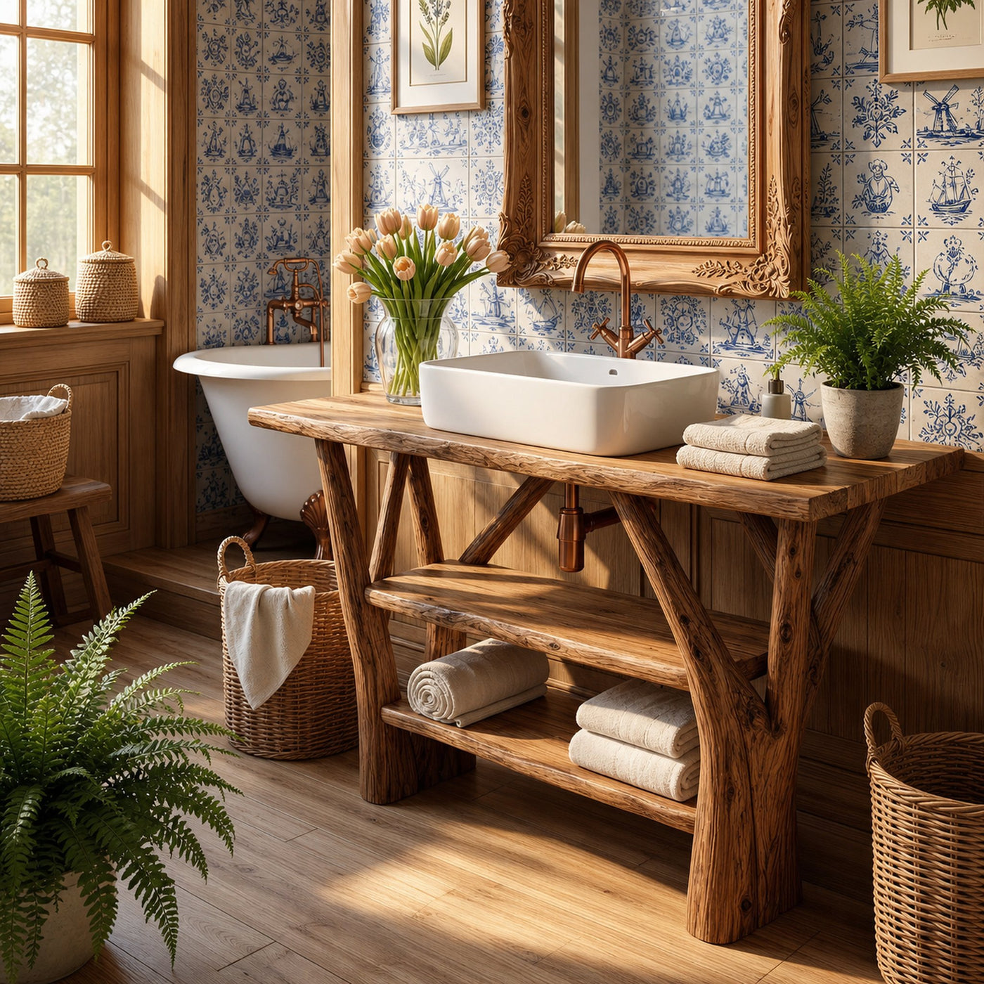 Minimalist Wooden Vanity For Modern Bathroom Interior - product view 4