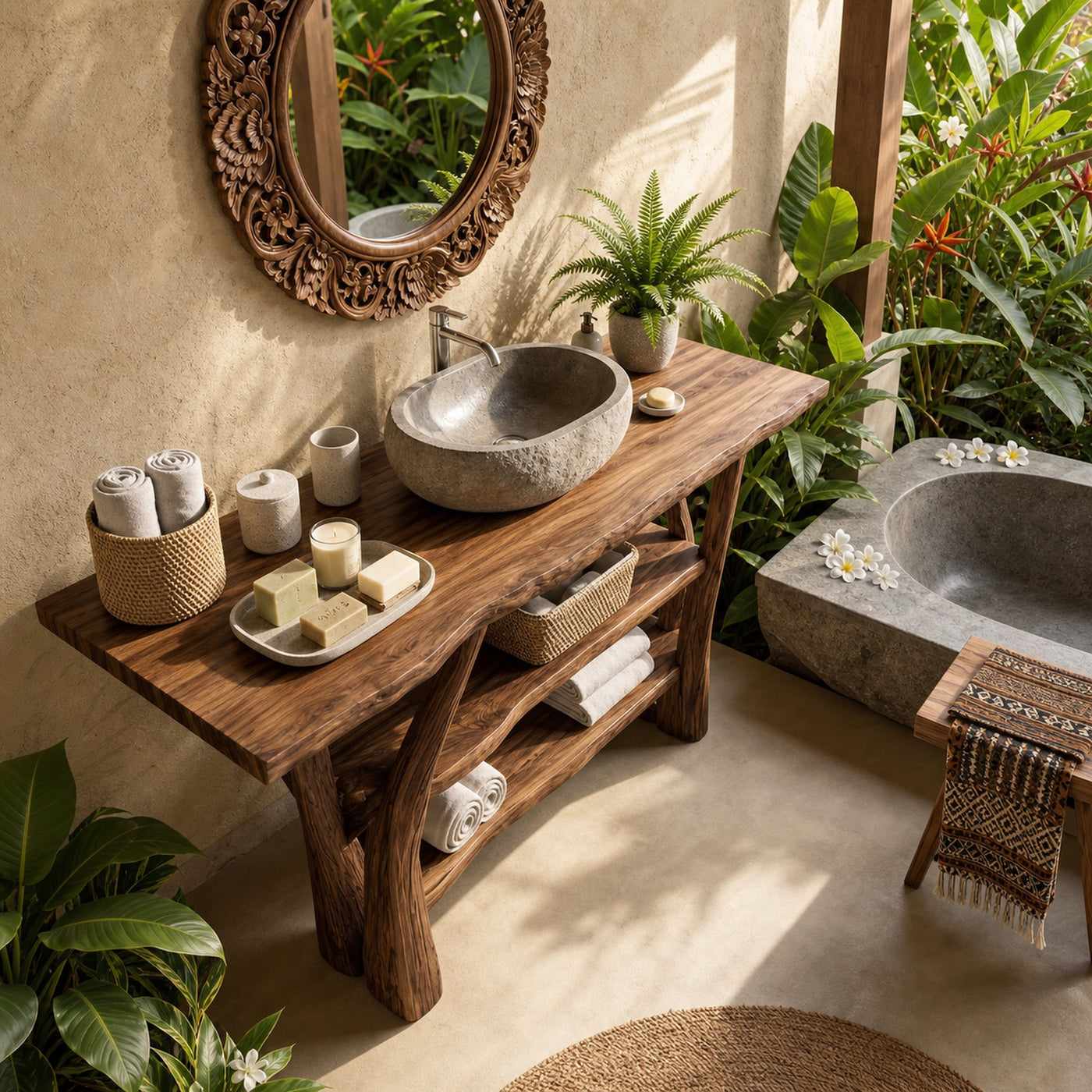 Minimalist Wooden Vanity For Modern Bathroom Interior - product view 6