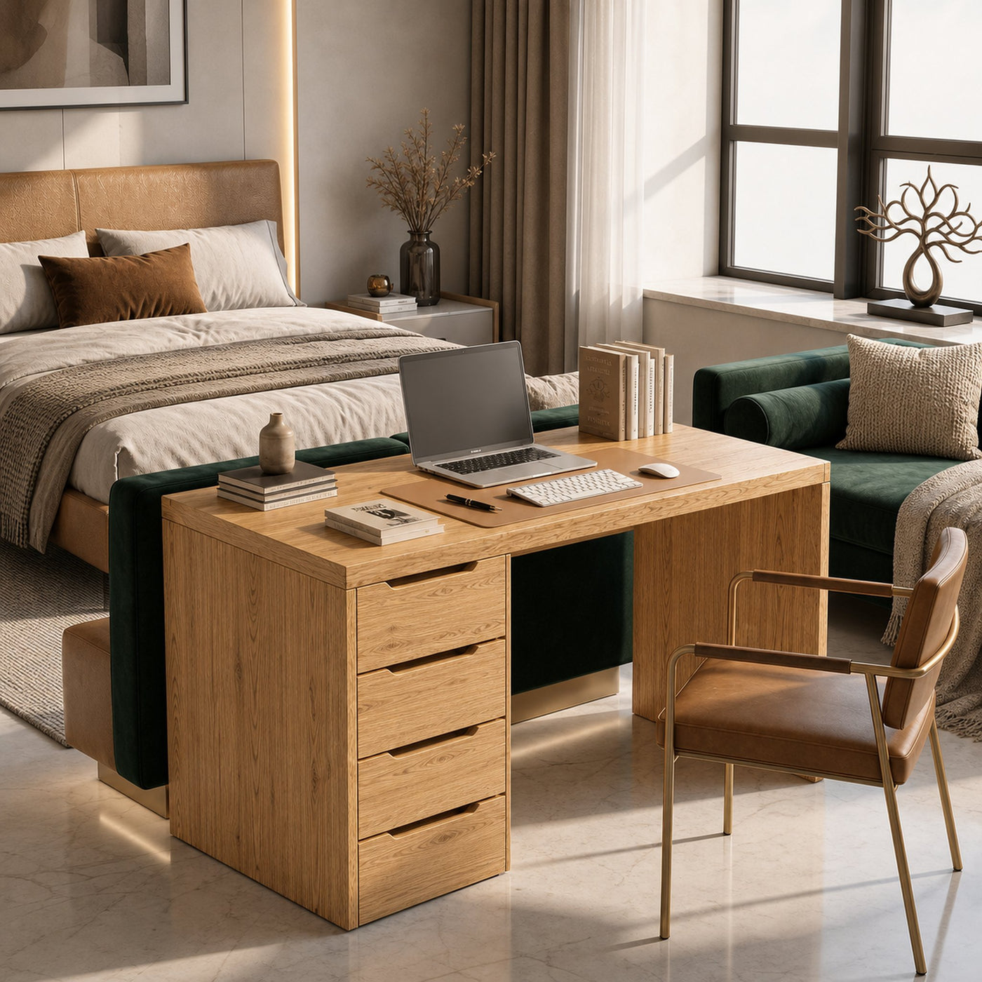 Minimalist Work Desk With Metal X Legs For Studio Room - product view 5