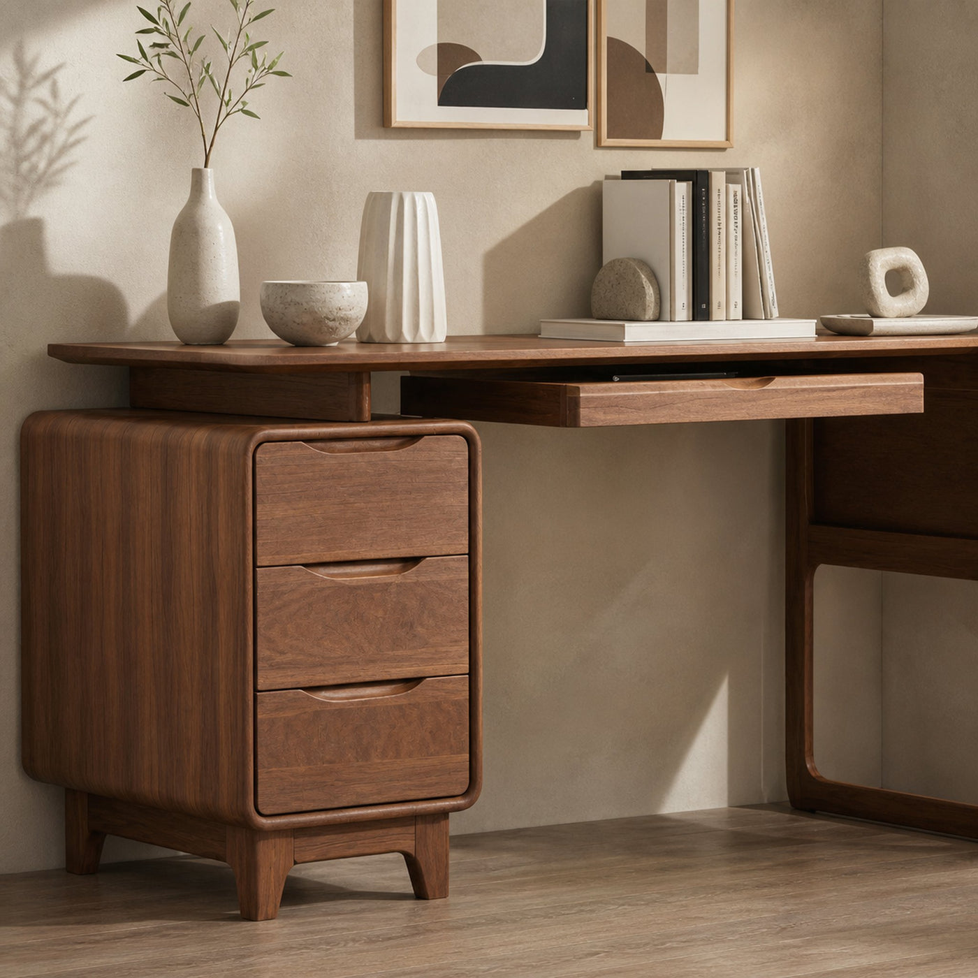 Minimalist Writing Desk With Drawers For Home Office - product view 5