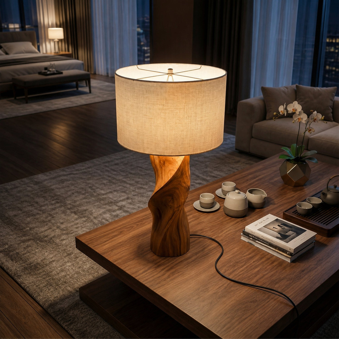 Modern Accent Table Lamp Bedroom Living Room Hotel Room Corner - product view 2