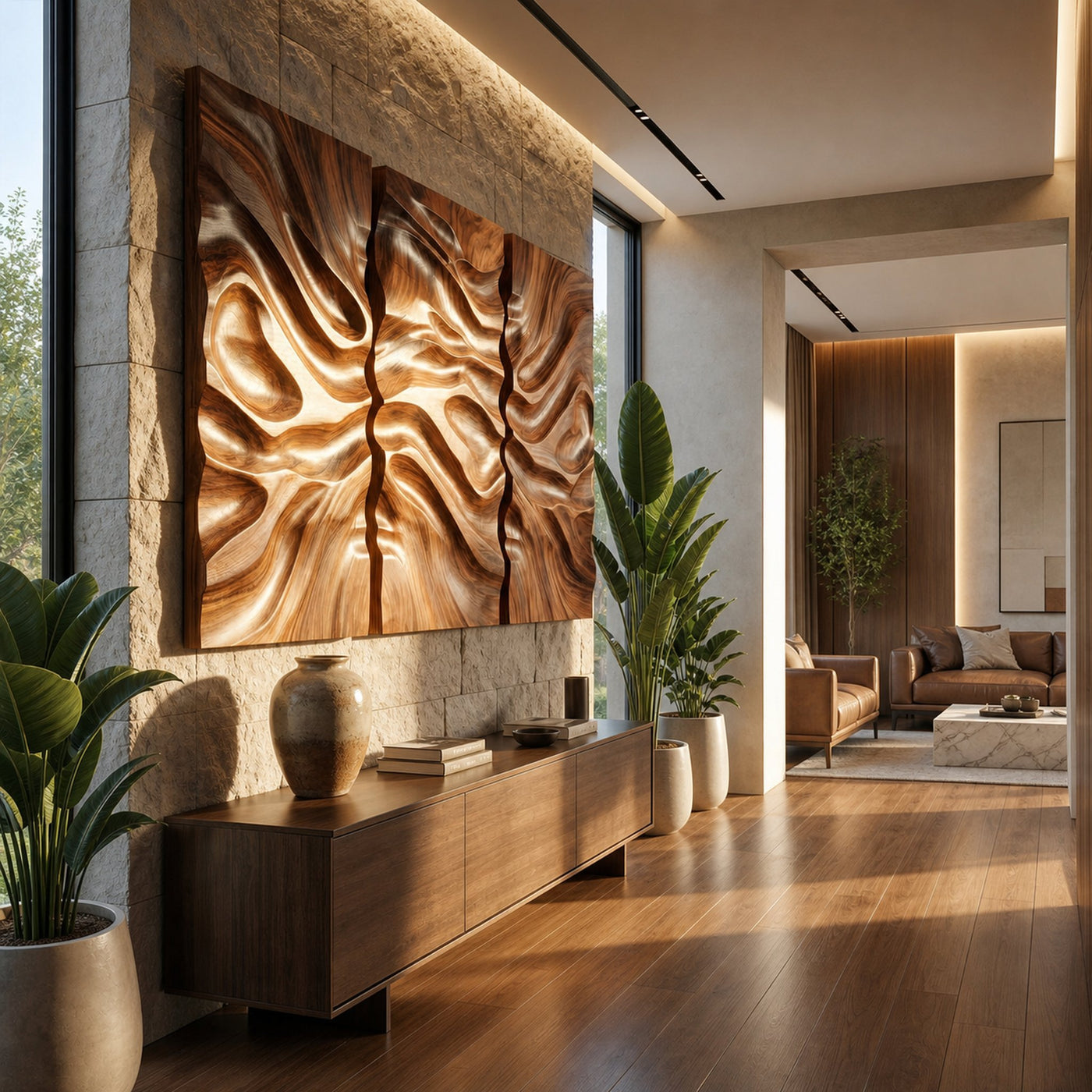 Modern Carved Wall Art Living Room And Bedroom - product view 3