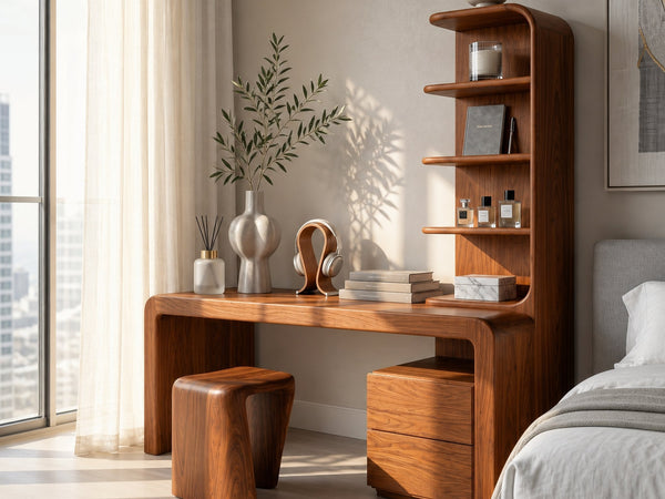 Plainline Firefly Solid Wood Desk with Drawers