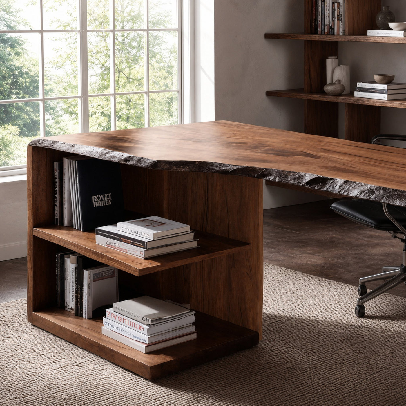 Modern Desk With Built-in Storage For Home Office - product view 3