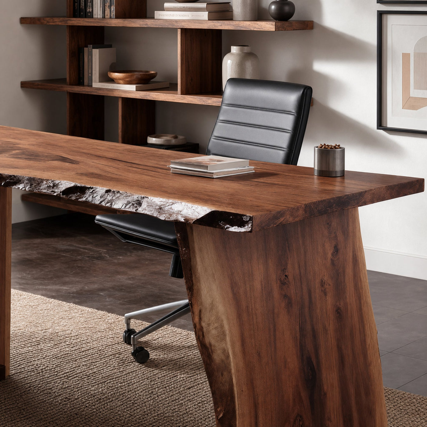 Modern Desk With Built-in Storage For Home Office - product view 4