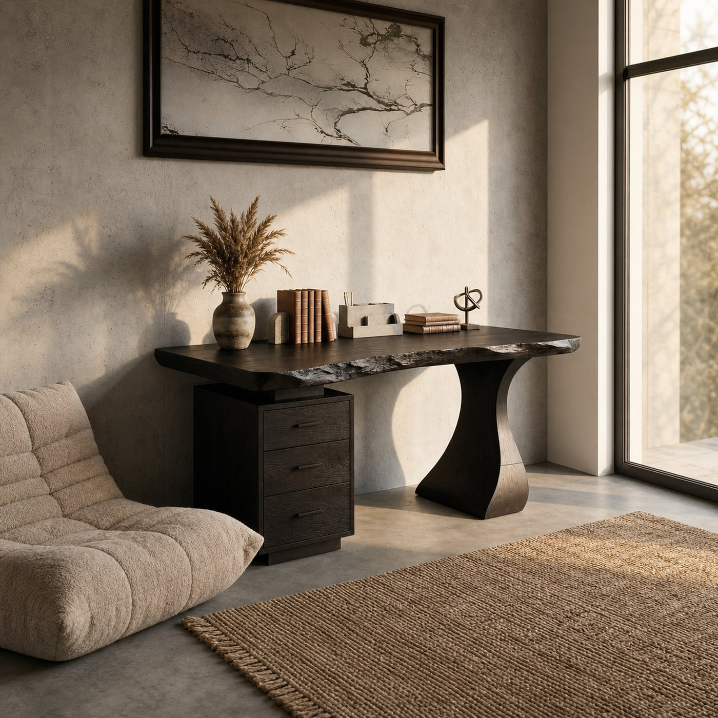 Modern Desk With Drawers For Elevated Work Space - product view 4